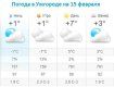 Прогноз погоды в Ужгороде на 15 февраля 2020