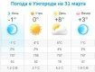 Прогноз погоды в Ужгороде на 31 марта 2020