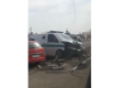 Очевидцы сняли видео с места, где произошла авария с участием нескольких авто 