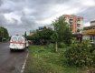В Ужгороді іномарка "зрубала" мов сокирою 4 дерева і врізалася в рекламну конструкцію