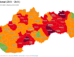 З 20.09. в Словаччині 4 окреси бордових і 27 червоних. Зелених - залишилось тільки 4