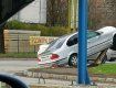 Фееричное ДТП в Ужгороде: Автомобиль BMW к чертям снёс столб