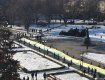 В Ужгороде развернули 100-метровый флаг