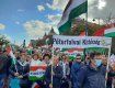 Чиновники із Закарпаття під угорськими прапорами мітингували в Будапешті 