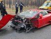 Авария в Киевской области: Спорткар Ламборгини на полном ходу врезался в деревья, авто всмятку