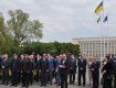В Ужгороде проходит торжественная церемония поднятия Флага Украины и Европы