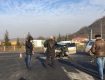 На въезде в Мукачево столкнулись Volkswagen и Mitsubishi