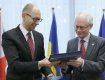 Яценюк от имени мудрого украинского народа подписал в Брюсселе политическую часть Ассоциации с ЕС