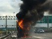 Пожар в полуприцепе фургона автомобиля VOLVO на Закарпатье