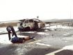 На трассе Киев-Чоп Ford Focus влетел в отбойник и сгорел дотла