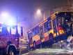 Автобус в Польше взобрался на столб