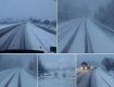 Из-за снегопадов затруднено движение на трассе "Киев-Чоп"