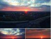 Огненный закат солнца в Мукачево