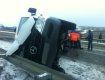 Из-за сильного снега на трассе Киев-Чоп произошло тройное ДТП