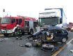 Около Будапешта грузовик Scania уничтожил Volkswagen Polo