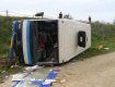 ДТП в Крыму : из-за разрыва рессоры автобус слетел с трассы