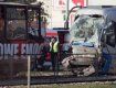 В польском городе Вроцлав столкнулись сразу три трамвая