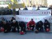 Протестующие шахтеры пришли к облгосадминистрации Львова в касках