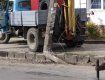 В городе Хуст "копейка" на скорости снесла бетонный столб