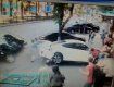 В Киеве столкнулись пять автомобилей, а пострадал пешеход