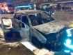 В Ужгороде произошел взрыв и возгорание автомобиля Шкода Фабиа