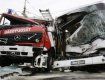 Авария автобуса и пожарной машины в Будапеште