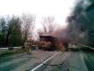 В Донецкой области загорелся автобус, 7 человек погибли