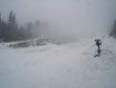 В Закарпатье на горнолыжном курорте Драгобрат выпал снег