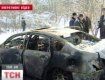Обгоревший автомобиль принадлежащий главе Высшего хозяйственного суда Украины