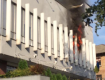 В Киеве горит здание телеканала "Интер"