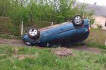 ДТП в Закарпатье: Женщина умудрилась перевернуть автомобиль на крышу 