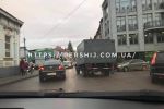 В самом центре Ужгорода пробки из-за ДТП