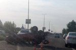 Вблизи Ужгорода в результате ДТП авто оказалось на крыше