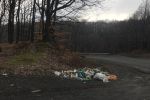 В Закарпатье после после схода снега везде кучи мусора