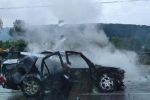 Жуткая авария возле Ужгорода: Hyundai в кювете, Geely сгорела до тла