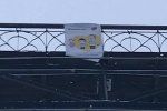 Необычный постер появился в День святого Валентина в Киеве на мосту влюблённых