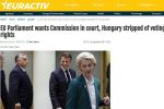 Евродепутаты рассмотрят резолюцию о лишении Венгрии права голоса
