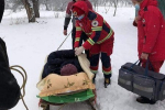 Через великий сніг українку з інфарктом до "Швидкої" змогли доправити лише ...сани