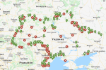 Опубликована карта, на которой отмечены закрытые и открытые пропускные пункты по всей Украине 