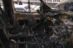 На Тячевщине сгорел микроавтобус
