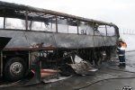 Автобус с чешскими туристами полностью сгорел на магистрали в Сербии