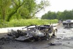 Под Донецком на ходу взорвался Opel Omega с газовой установкой