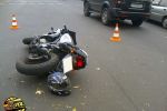 Девушка на «Ланосе» столкнулась с мотоциклом