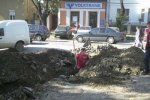 Земляные работы проводятся на улице Швабской неподалеку от центра Ужгорода