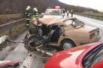 В Чехии Skoda и Volkswagen Transporter разбились вдребезги