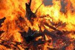 Пожар бани в Мукачево и Буштыно, обошлось без человеческих жертв
