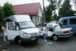 В Житомире на перекрестке столкнулись три автомобиля