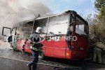 В Крыму автобус сгорел полностью, даже спасатели не помогли
