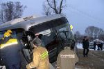 Автобус рейса Таллин-Киев перевернулся на скорости 125 км/ч