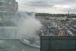 В Харькове - сильнейший пожар возле Центрального рынка.